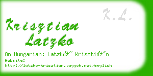 krisztian latzko business card